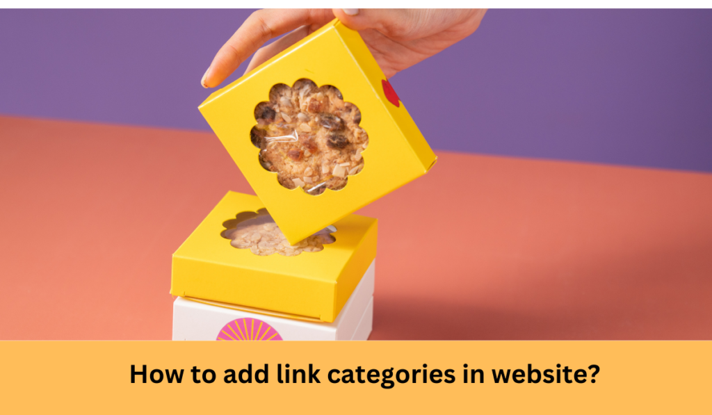 How to add link categories in website